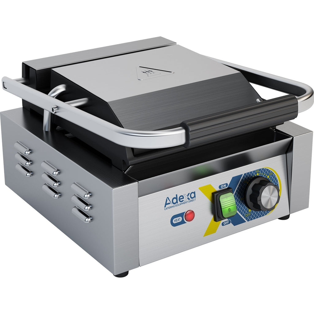 Heavy Duty Panini Contact grill Single Smooth | Adexa EGD10A