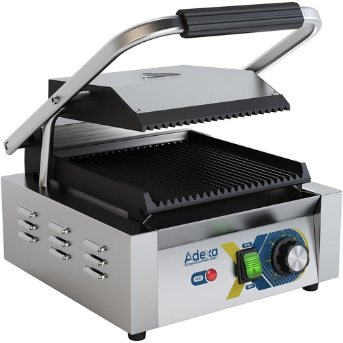 Heavy Duty Panini Contact grill Single Ribbed | Adexa EGD10C